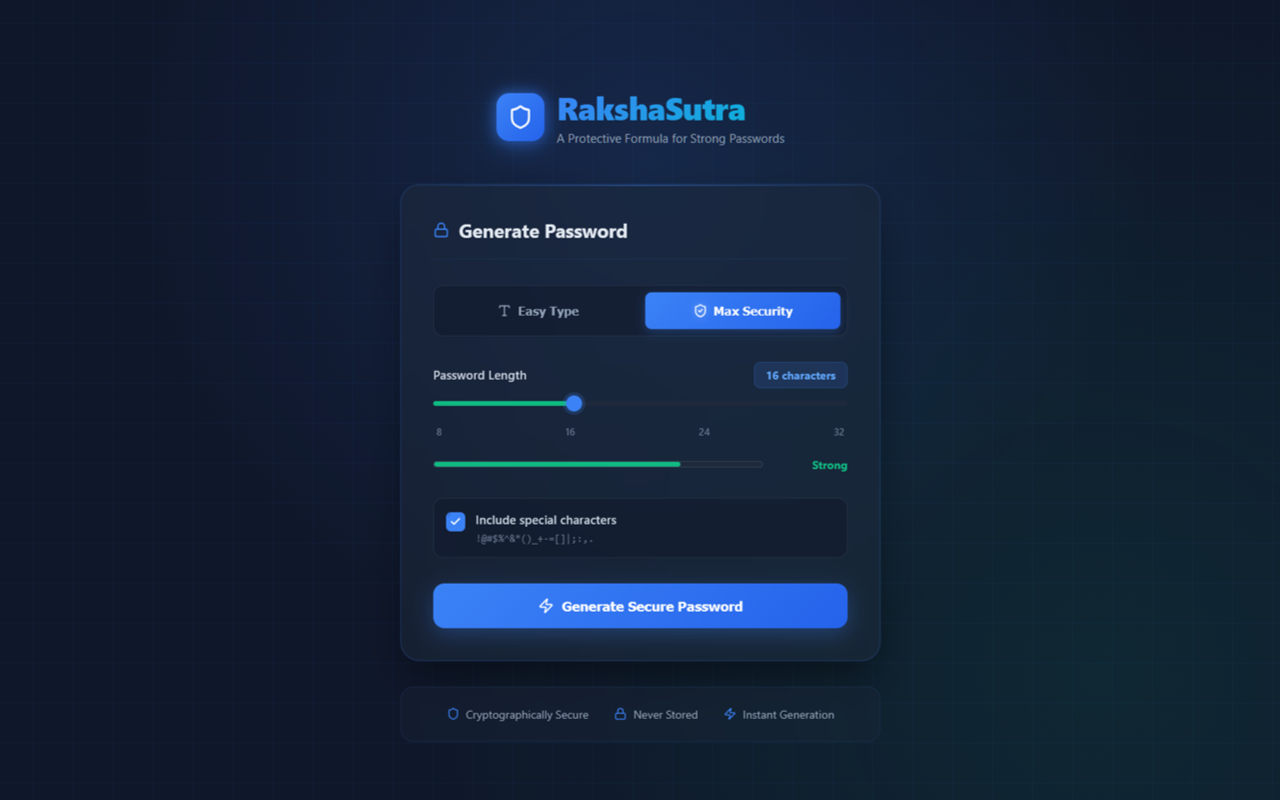 RakshaSutra Max Security Mode